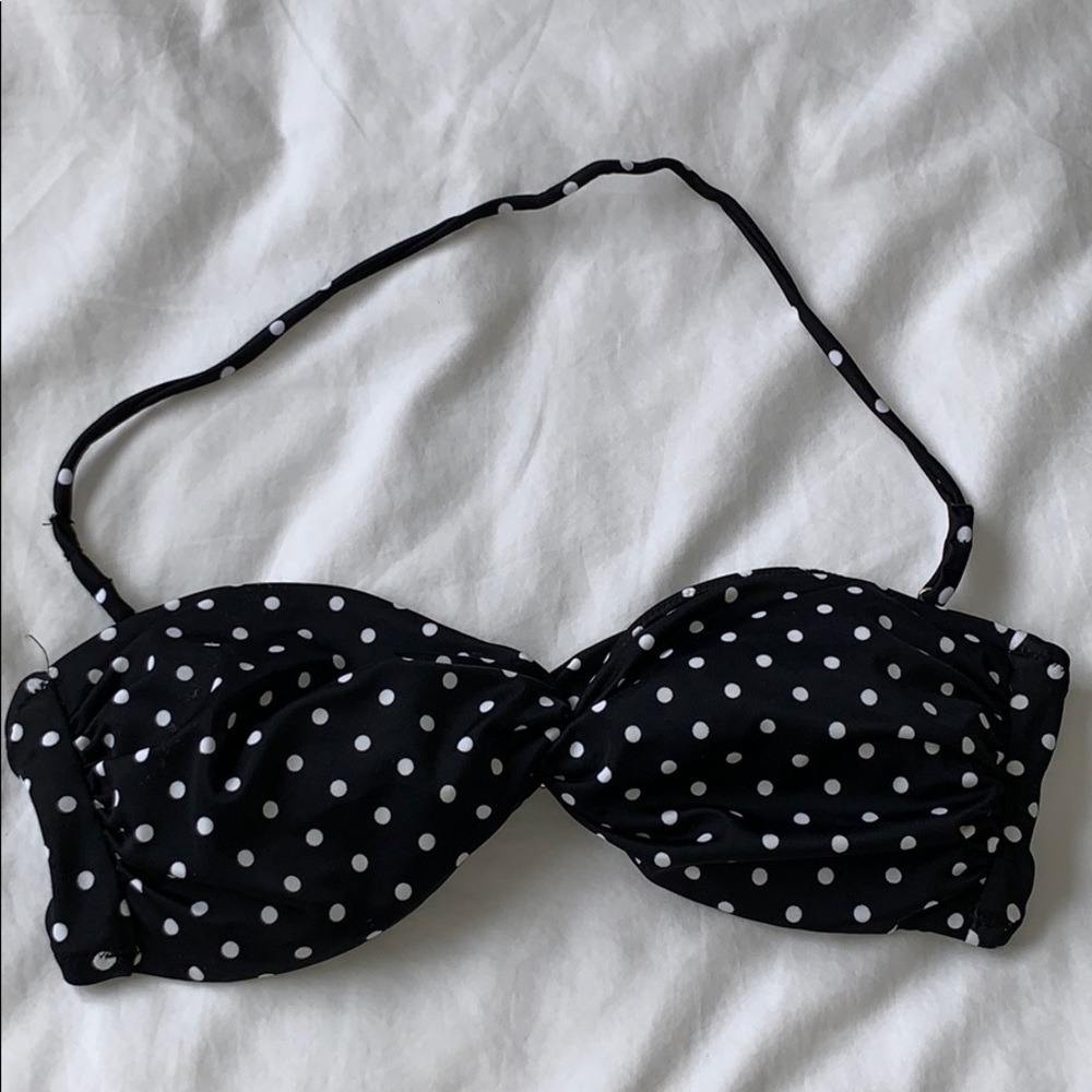 VICTORIAS SECRET | Polka Dot Strapless Bikini Top